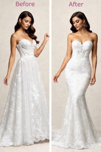 changing the shape of the dress