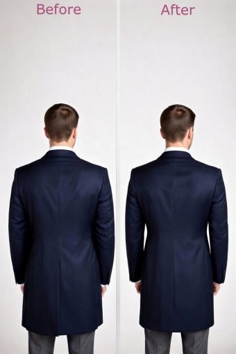 lines at the neck - tailcoat - black