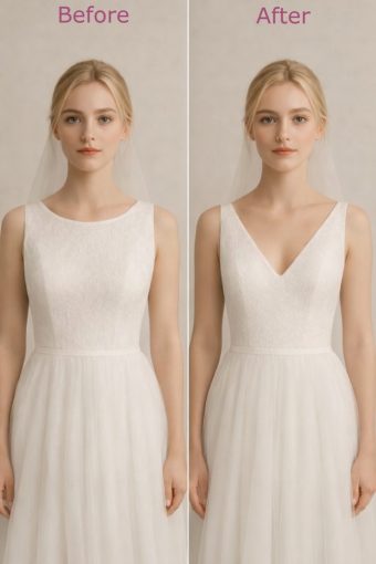 round neck to v neck