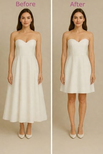 wedding dress shortening