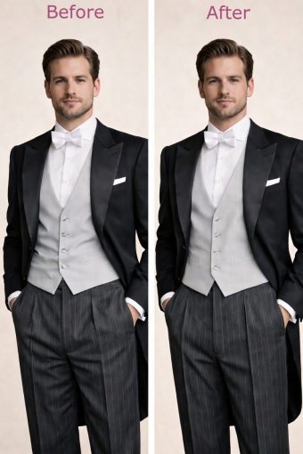 with and without horizontal creasing