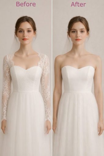 with and without sleeves